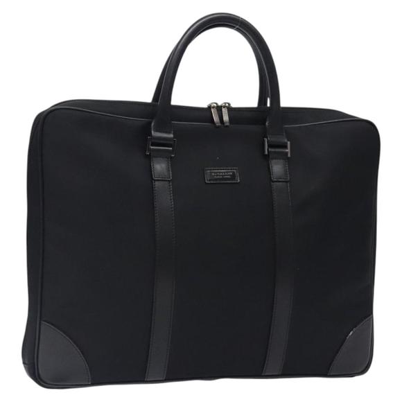 BURBERRY Black Label Business Bag Nylon Black Silver Auth BA3961 - Picture 1 of 16